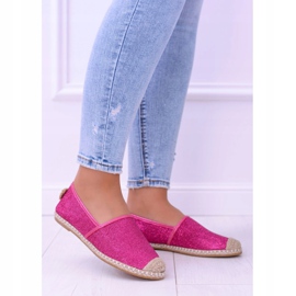 Lu Boo Espadrilles Slip On Fuchsia Brocade Miravet Femme rose 3