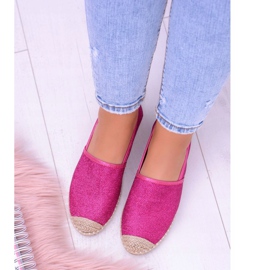 Lu Boo Espadrilles Slip On Fuchsia Brocade Miravet Femme rose 2