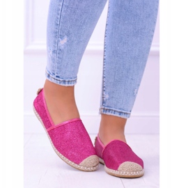 Lu Boo Espadrilles Slip On Fuchsia Brocade Miravet Femme rose 4