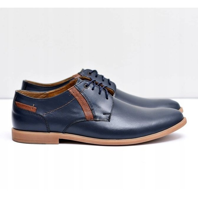 Bednarek Polish Shoes Richelieu Homme Bednarek Cuir Bleu Marine Millo 2