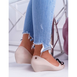 Ballerines Caoutchouc Laquées Lu Boo Meliski Sense Beige brun 3