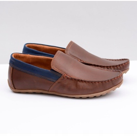 Neex | Mocassins à enfiler Pardon en cuir marron pour hommes brun 1