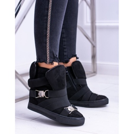 Baskets Femme Lu Boo Avec Bandes Élastiques Escarpins Noirs 1