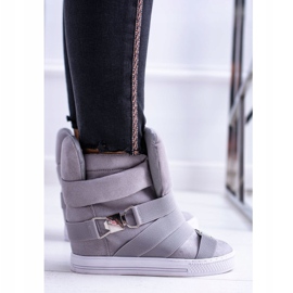 Baskets Lu Boo Femme Avec Bandes Élastiques Escarpins Gris 2