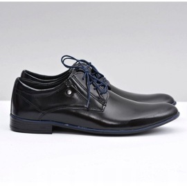 KOMODO Chaussures élégantes en cuir noir de Massimiliano 2