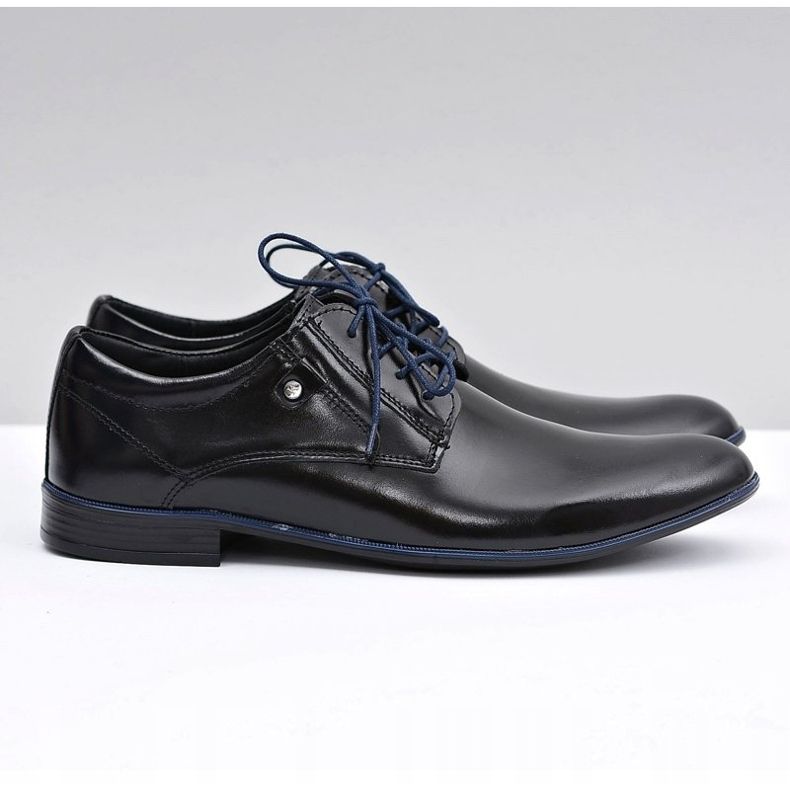 KOMODO Chaussures élégantes en cuir noir de Massimiliano 2