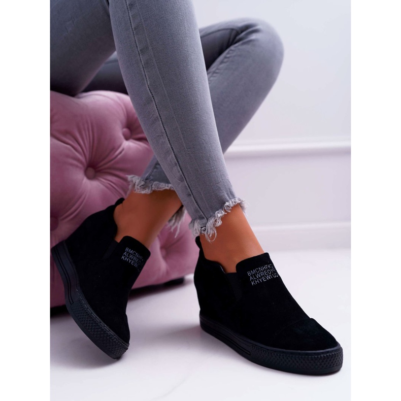 Baskets Snekers Femme Lu Boo Slip-on Noir Kaori 2