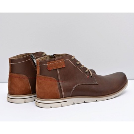 Neex Bottes en cuir chaudes pour hommes Fresco Brown brun 3