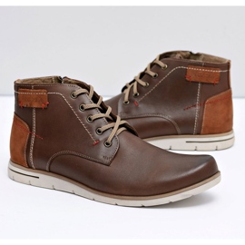 Neex Bottes en cuir chaudes pour hommes Fresco Brown brun 4