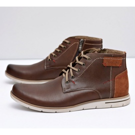 Neex Bottes en cuir chaudes pour hommes Fresco Brown brun 5