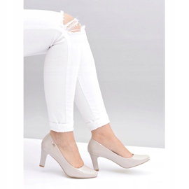 Escarpins femme Sergio Leone Gris Clair Laqué Orsola 1