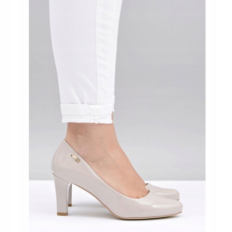 Escarpins femme Sergio Leone Gris Clair Laqué Orsola 2