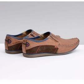 KOMODO Slip-on Polonais Hommes Mocassins Cuir Marron Teodoro brun 2
