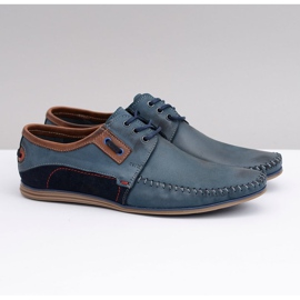 KOMODO Mocassins Homme Bleu Marine Lacets Cuir Polonais Teodoro 1 KOMODO Mocassins Homme Bleu Marine Lacets Cuir Polonais Teodoro 1