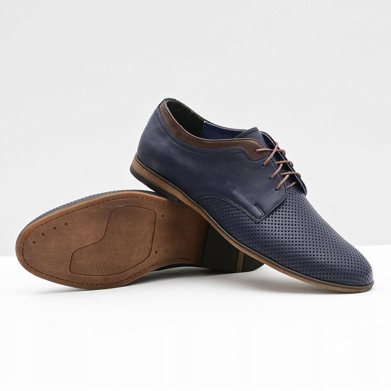 Gejms Chaussures ajourées en cuir pour hommes Ettore Granat le noir 2
