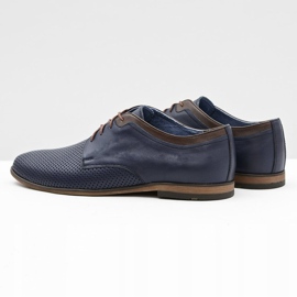 Gejms Chaussures ajourées en cuir pour hommes Ettore Granat le noir 3