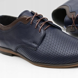 Gejms Chaussures ajourées en cuir pour hommes Ettore Granat le noir 5