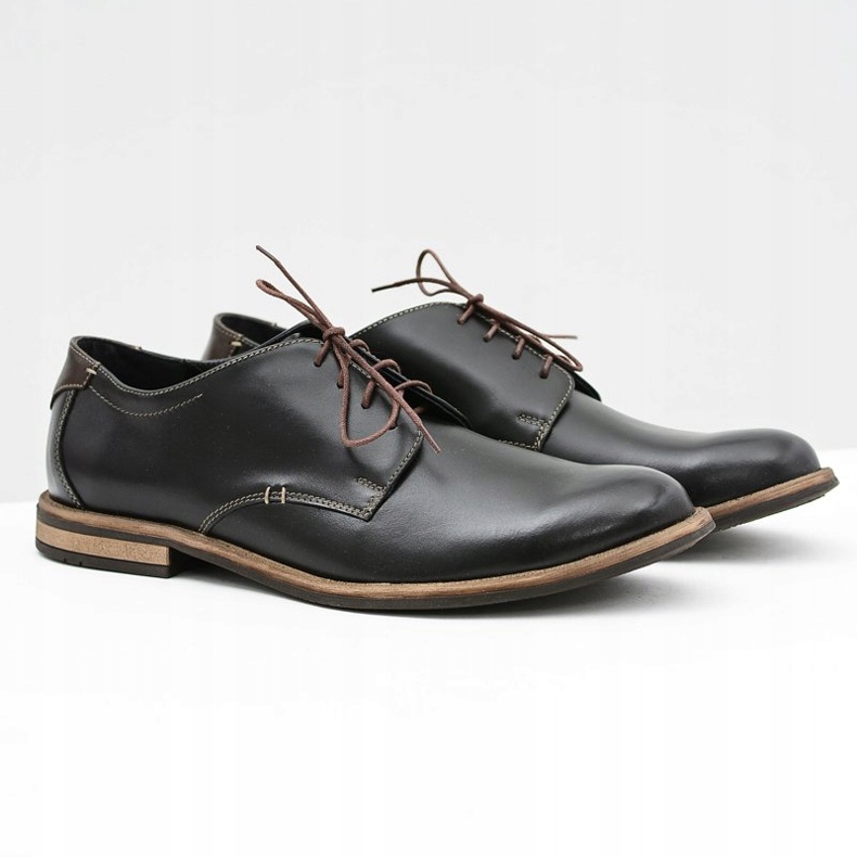 Bednarek Polish Shoes Chaussures Feliciano noires élégantes pour hommes 1