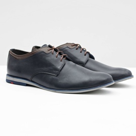 Gejms Chaussures Homme Gianni Bleu Marine En Cuir 1