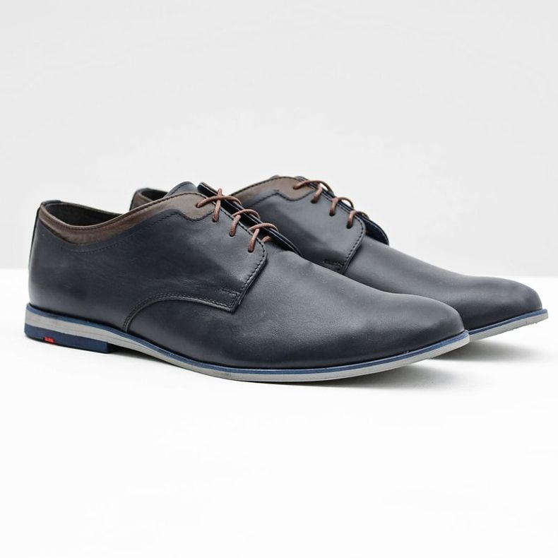 Gejms Chaussures Homme Gianni Bleu Marine En Cuir 1