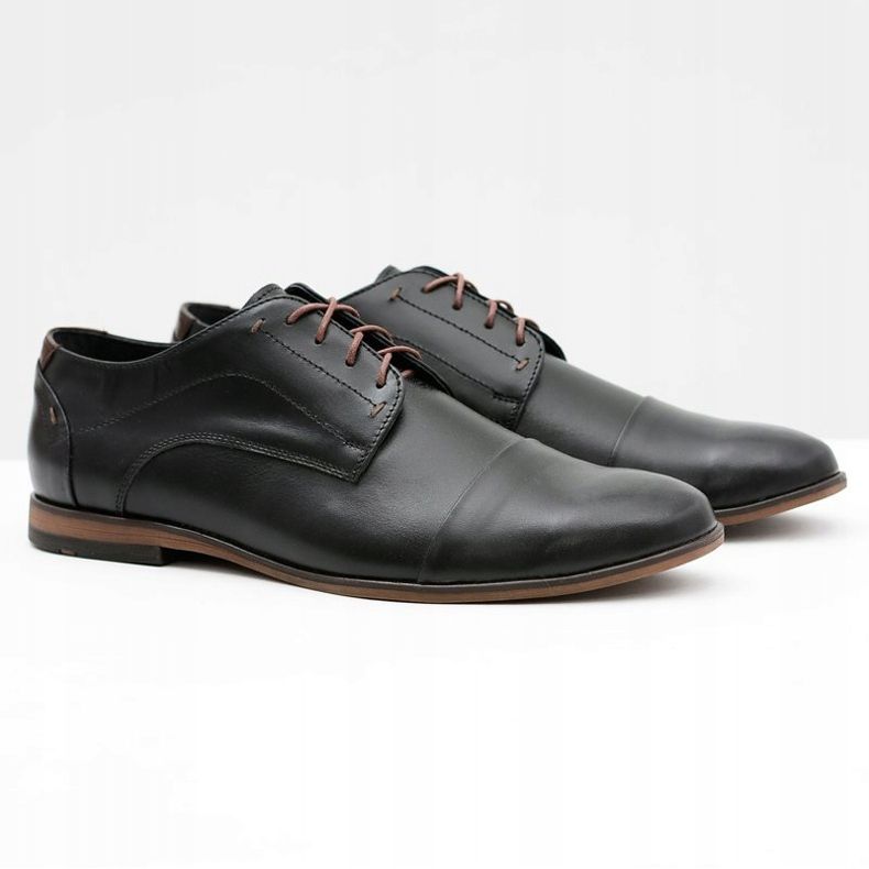 Gejms Chaussures Homme Livio Noires En Cuir 1