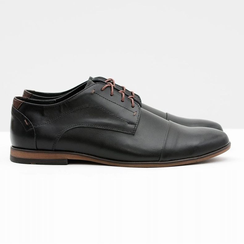 Gejms Chaussures Homme Livio Noires En Cuir le noir 2