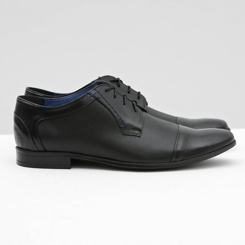 Gejms Chaussures noires formelles pour hommes en cuir Leopoldo le noir 2 Gejms Chaussures noires formelles pour hommes en cuir Leopoldo le noir 2