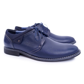 Bednarek Polish Shoes Richelieu Homme Bednarek Elégant Cuir Bleu Marine Oliviero 1