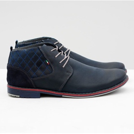 Gino Tuzzi Grenade Chaussures en cuir pour hommes Graziano bleu marin 2