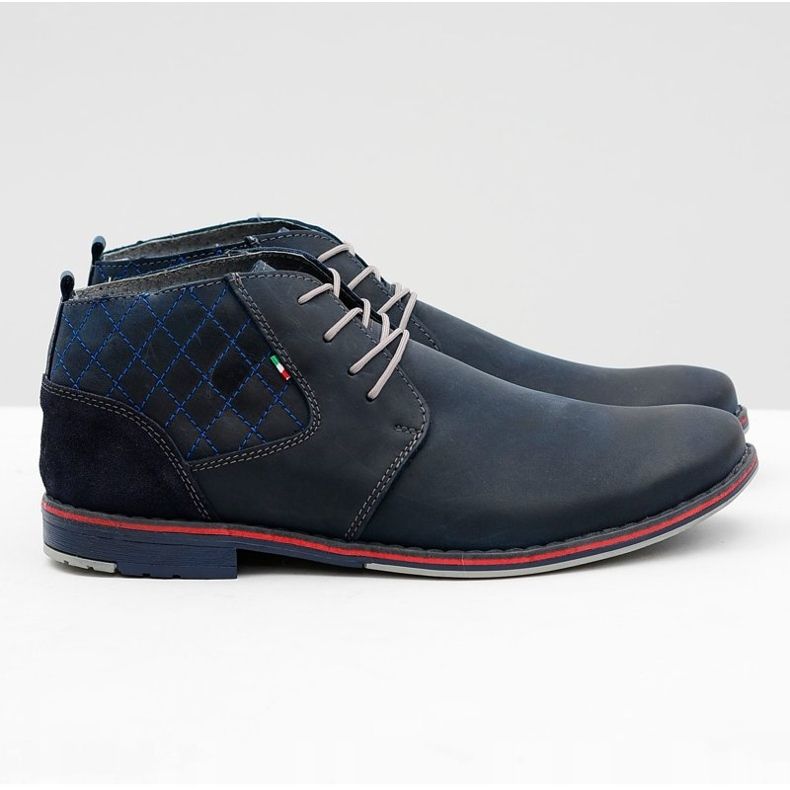 Gino Tuzzi Grenade Chaussures en cuir pour hommes Graziano bleu marine 2