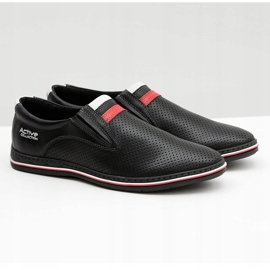 Joker Chaussures à enfiler noires pour hommes en cuir Mello 1