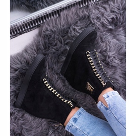Baskets Femme Lu Boo Avec Chaînes Daim Noir Monica le noir 6