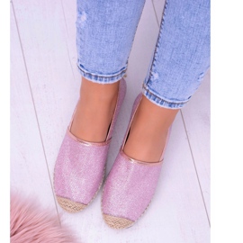 Lu Boo Glitter Femmes Espadrilles Rose Slip On Miravet 2