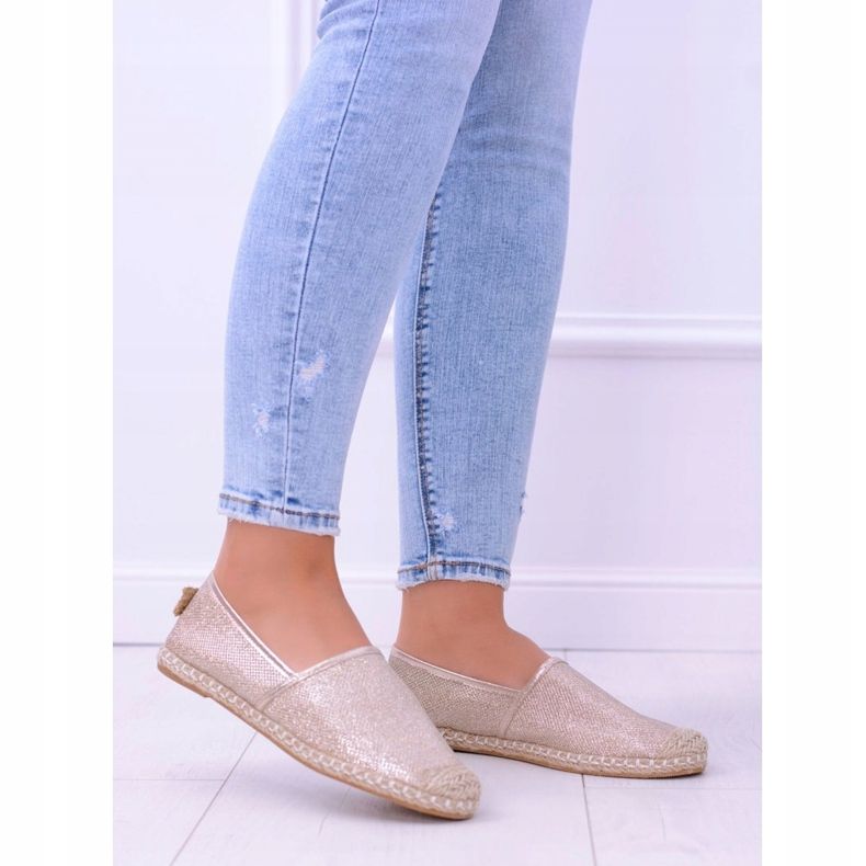 Espadrilles à enfiler Lu Boo Golden Glitter pour femmes Miravet d'or 2