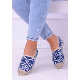 Lu Boo | Espadrilles Femme Aztec Bimbi Bleu Lin 1