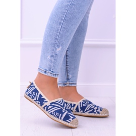 Lu Boo | Espadrilles Femme Aztec Bimbi Bleu Lin 3