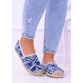 Lu Boo | Espadrilles Femme Aztec Bimbi Bleu Lin 4