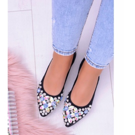 Lu Boo Ballerines Noires sur Pierres Élastiques Even le noir 2