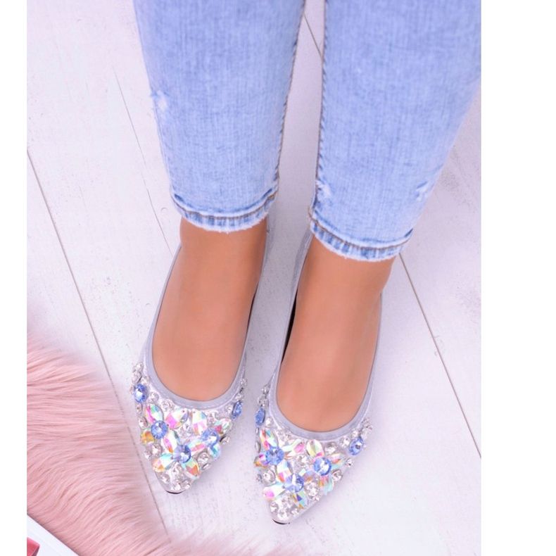 Ballerines Lu Boo Argent sur Pierres Élastiques Even gris 2 Ballerines Lu Boo Argent sur Pierres Élastiques Even gris 2