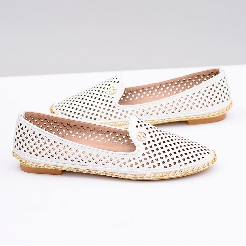 Lu Boo | Ballerines ajourées élégantes blanches Lordsy 1 Lu Boo | Ballerines ajourées élégantes blanches Lordsy 1