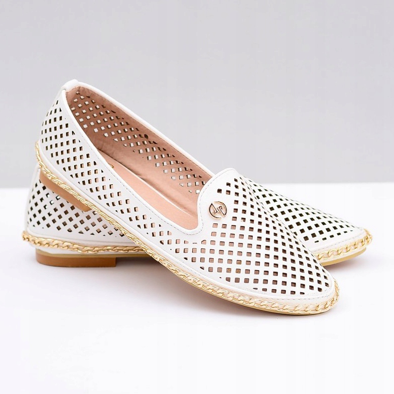 Lu Boo | Ballerines ajourées élégantes blanches Lordsy 2 Lu Boo | Ballerines ajourées élégantes blanches Lordsy 2
