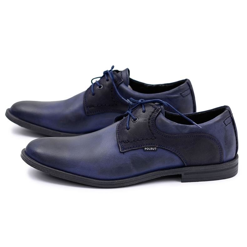 Polbut Chaussures Martel classiques pour hommes bleu marine 1