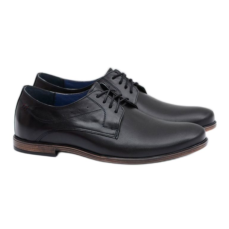 Chaussures James Nikopol en cuir noir pour hommes 1