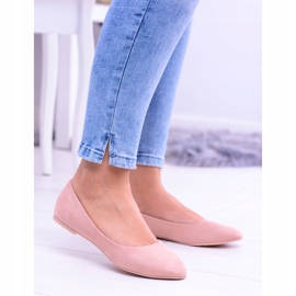 PS1 Ballerines Femme Rose Daim Bueno 3