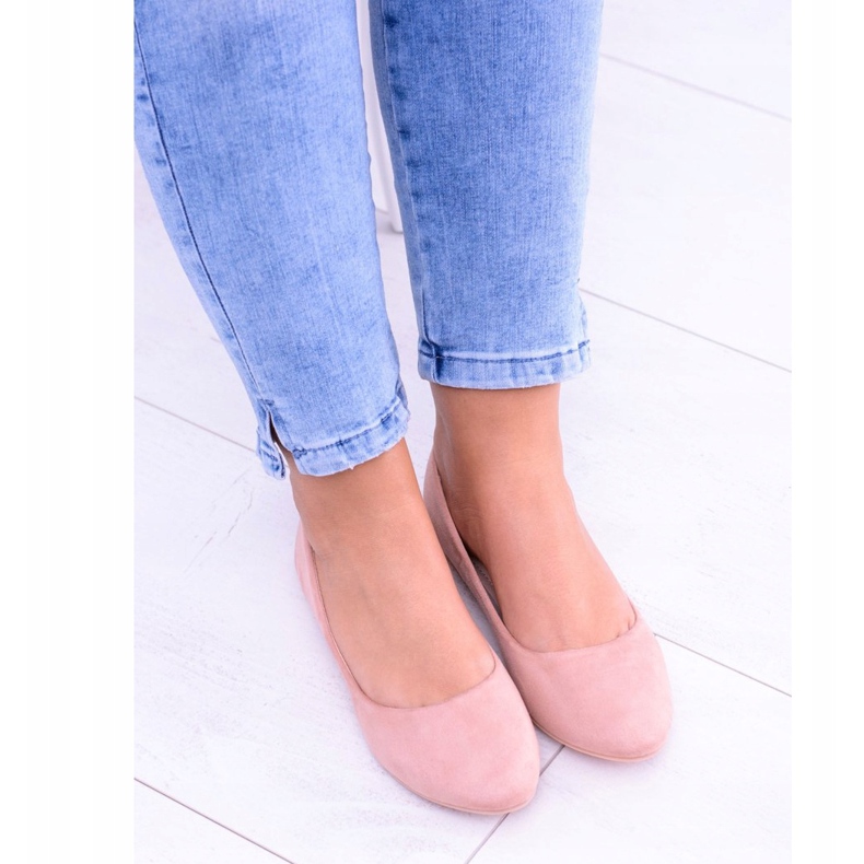 PS1 Ballerines Femme Rose Daim Bueno 2