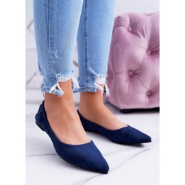 Lu Boo Ballerines Moments Bleu Marine avec Nœud Amovible 1