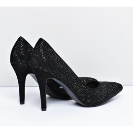 Vices Santee Asymétrique Femme Noir En Daim Strass le noir 3