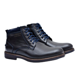 Nikopol Bottines Homme Cuir Chaud Noir Chaussures Piere 1
