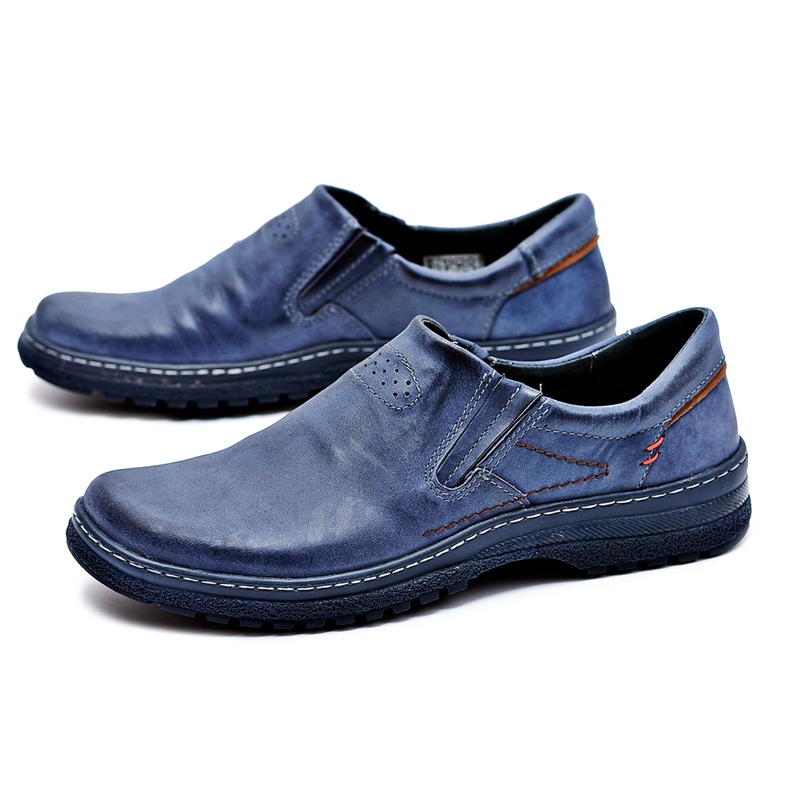 KOMODO Chaussures Brogues Homme Bleu Marine En Cuir Oversize Modeste 1 KOMODO Chaussures Brogues Homme Bleu Marine En Cuir Oversize Modeste 1