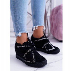 Baskets femme compensées Lu Boo Black Margo noir 2